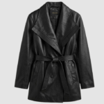 veste en cuir noir