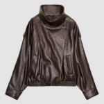 Collar jaket zara marron